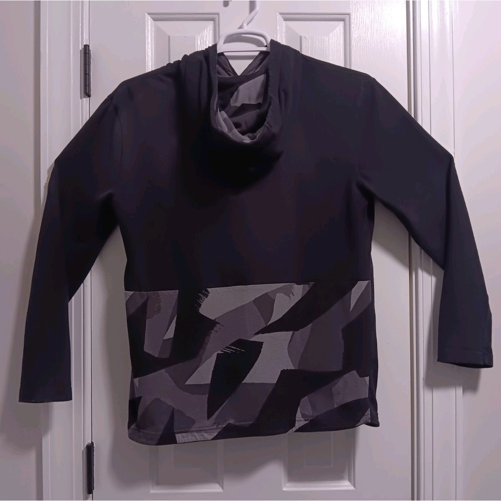 Nike Black Pullover Hoodie Sweatshirt Mens Large Camouflage Cotton Fleece